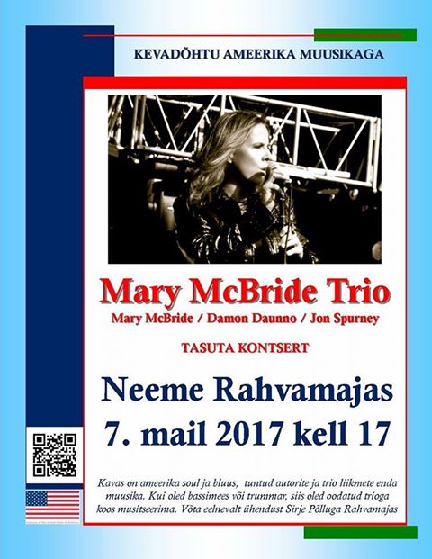Aameerika McBride Trio 07.05.2017 kell 17.00 Neeme Rahvamajas TASUTA!