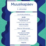01.10.2017  kell 16.00 tähistame Neeme Rahvamajas rahvusvahelist muusikapäeva